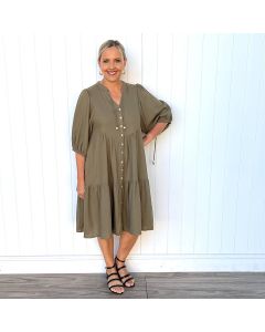 Lexi Summer Dress in Olive - Pack of 4