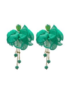 Oragnza Earrings-Green