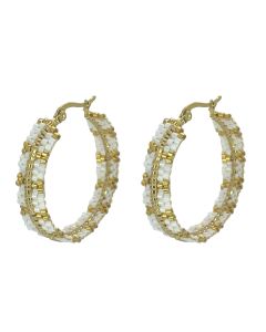 Hoops- White/Gold