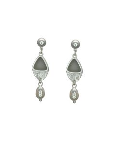 Tasman Earrings Grey/Pearl