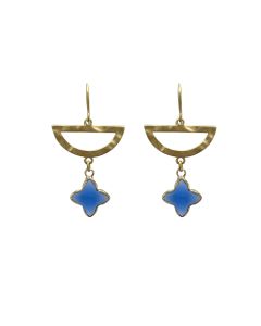 Tasman Earrings Gold/Navy
