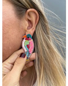 Beaded Earrings-Birds