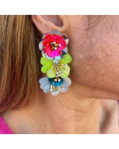 Beaded Earrings-Flowers