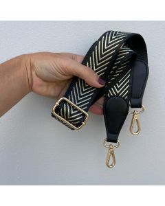 Bag Strap - Black and Gold