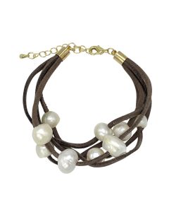 Multistrand Pearl bracelet-Tan