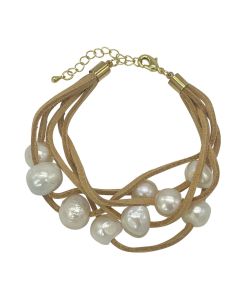Multistrand Pearl bracelet-Crm