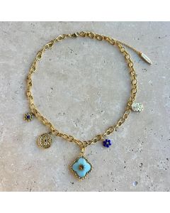 Blue Charm Necklace 