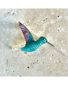 Hummingbird Brooch - Silver
