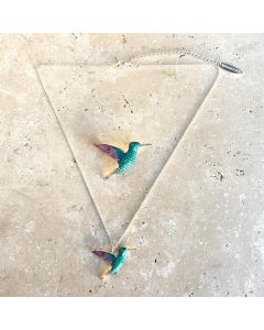 Hummingbird Necklace - Silver