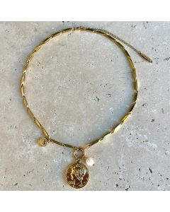One Dime Necklace - Gold