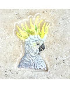 Cockatoo Artist Brooch - Acrylic