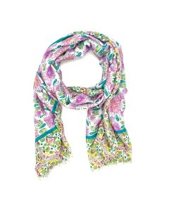 Floral Scarf - Pink and Blue