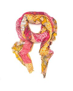 Patchwork Scarf - Red Mix