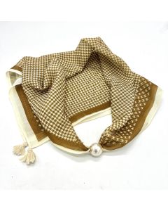 Pearl-finished Scarf - Olive