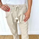 Linen/Rayon Casual Pants Natural Pack (8,10,12,14)