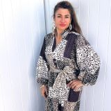 "Bella" Leopard Patch-Work Dress