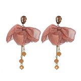 Organza Earrings-Pink