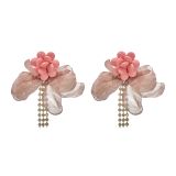 Orgnaza/Beaded Earrings-Pink