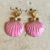 Shell Earring - Gold Plated in Pink