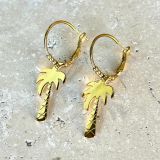 Palm Tree Hoops - Gold