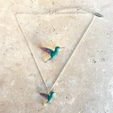 Hummingbird Necklace - Silver