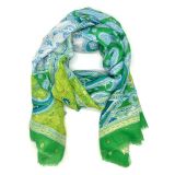 Paisley Patchwork Scarf - Green