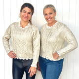 Metallic Crop Jumper Gold Pack of 4 ( 2xS/M 2xM/L)