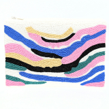 Beaded Pastel Floral Clutch