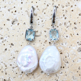JEV-E  Silver and pearl earrings