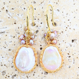 JEW-E  Gold and Pearl Earrings