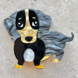 Daschund Brooch - Acrylic