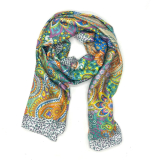 Paisley Patchwork Scarf - Dark Green