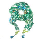 Jungle Scarf - Aqua and Green