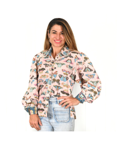 Emerge Pink Butterfly "Scarlett" Top Pack of 3 (S,M,L)