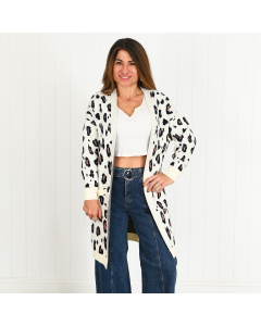 Amanda Grey and leopard print longline Cardigan Pack of 3 (S, M, L)