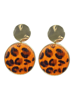 Pony Hair Earrings-Orange