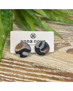 Pony Hair Studs-Camo Grey