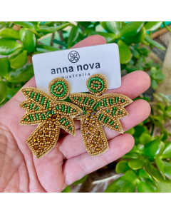 Hand Beaded Earrings-Palm