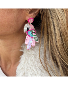Beaded Earrings-Birds