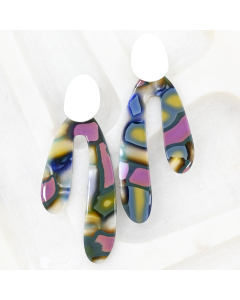 JEL-E Acylic and Metal Earrings
