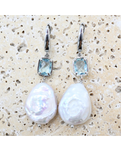 JEV-E  Silver and pearl earrings