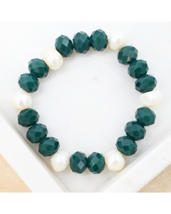 Sea Green and Pearl Bracelet
