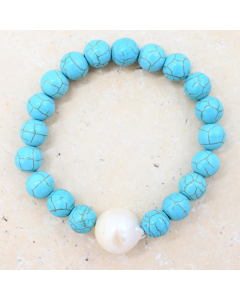 Turquoise and Pearl Bracelet