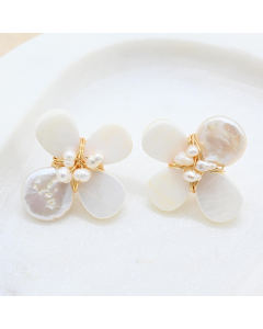 Pearl Flower Earrings